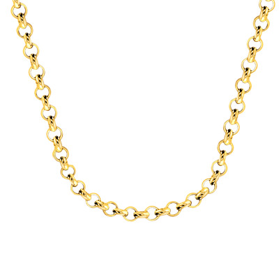 Chaîne Jaseron, Or Jaune 750, 50 cm - Manillon