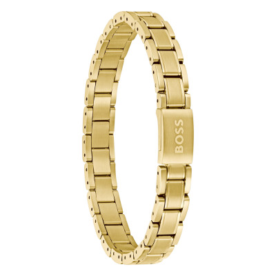 Bracelet Metal Links Essential Acier Doré, 20 cm Ajustable - 1580711 - Boss