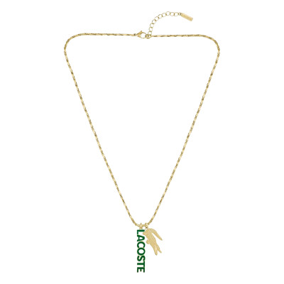 Collier Umpire, Acier Doré - 2040488, 60 cm Ajustable - Lacoste