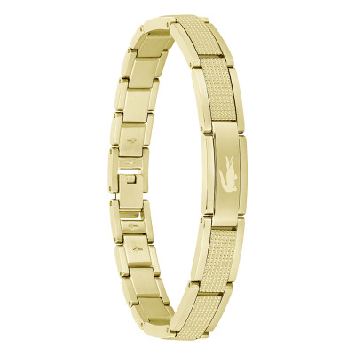 Bracelet Texturé Stencil Acier Doré - 2040219, 19 cm - Lacoste