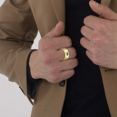 Bague Ruban Confort Arthor, Acier Inoxydable Doré, 6 mm - 2040496H - Lacoste