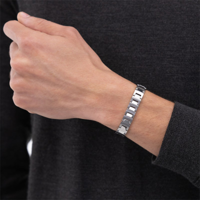 Bracelet Candor Jewelry, Acier Gris, 19 cm - 1580751 - Boss
